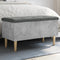 vidaXL - Opbergbankje - 82x42x46 - cm - bewerkt - hout - betongrijs
