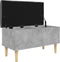 vidaXL - Opbergbankje - 82x42x46 - cm - bewerkt - hout - betongrijs