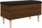vidaXL - Opbergbankje - 82x42x46 - cm - bewerkt - hout - bruin - eikenkleur