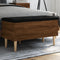 vidaXL - Opbergbankje - 82x42x46 - cm - bewerkt - hout - bruin - eikenkleur