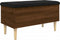 vidaXL - Opbergbankje - 82x42x46 - cm - bewerkt - hout - bruin - eikenkleur