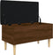 vidaXL - Opbergbankje - 82x42x46 - cm - bewerkt - hout - bruin - eikenkleur