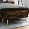 vidaXL - Opbergbankje - 82x42x46 - cm - bewerkt - hout - gerookt - eikenkleurig
