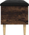 vidaXL - Opbergbankje - 82x42x46 - cm - bewerkt - hout - gerookt - eikenkleurig