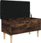 vidaXL - Opbergbankje - 82x42x46 - cm - bewerkt - hout - gerookt - eikenkleurig