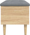 vidaXL - Opbergbankje - 82x42x46 - cm - bewerkt - hout - sonoma - eikenkleurig