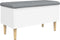 vidaXL - Opbergbankje - 82x42x46 - cm - bewerkt - hout - wit