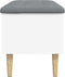 vidaXL - Opbergbankje - 82x42x46 - cm - bewerkt - hout - wit