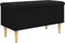 vidaXL - Opbergbankje - 82x42x46 - cm - bewerkt - hout - zwart