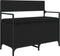 vidaXL - Opbergbankje - 85,5x42x73,5 - cm - bewerkt - hout - zwart