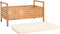 vidaXL - Opbergbankje - 93x49x49 - cm - massief - walnotenhout