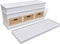 vidaXL - Opbergbankje/halbank - met - kussen, - 2 - lades - en - 3 - kratten