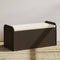 vidaXL - Opbergbankje - met - kussen - 115x51x52 - cm - poly - rattan - bruin