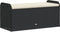 vidaXL - Opbergbankje - met - kussen - 115x51x52 - cm - poly - rattan - zwart