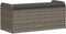 vidaXL - Opbergbankje - met - kussen - 115x51x52 - cm - poly - rattan - grijs