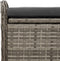 vidaXL - Opbergbankje - met - kussen - 115x51x52 - cm - poly - rattan - grijs