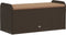 vidaXL - Opbergbankje - met - kussen - 115x51x52 - cm - poly - rattan - bruin