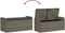 vidaXL - Opbergbankje - met - kussen - 115x51x52 - cm - poly - rattan - grijs