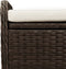 vidaXL - Opbergbankje - met - kussen - 115x51x52 - cm - poly - rattan - bruin