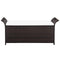 vidaXL - Opbergbankje - met - kussen - 138 - cm - poly - rattan - bruin