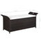 vidaXL - Opbergbankje - met - kussen - 138 - cm - poly - rattan - bruin