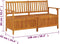 vidaXL - Opbergbankje - met - kussen - 148 - cm - massief - acaciahout