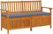 vidaXL - Opbergbankje - met - kussen - 148 - cm - massief - acaciahout