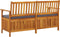 vidaXL - Opbergbankje - met - kussen - 148 - cm - massief - acaciahout