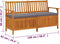 vidaXL - Opbergbankje - met - kussen - 148 - cm - massief - acaciahout