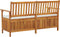 vidaXL - Opbergbankje - met - kussen - 148 - cm - massief - acaciahout