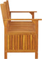 vidaXL - Opbergbankje - met - kussen - 148 - cm - massief - acaciahout