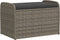 vidaXL - Opbergbankje - met - kussen - 80x51x52 - cm - poly - rattan - grijs