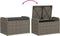 vidaXL - Opbergbankje - met - kussen - 80x51x52 - cm - poly - rattan - grijs