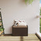 vidaXL - Opbergbankje - met - kussen - 80x51x52 - cm - poly - rattan - bruin