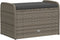 vidaXL - Opbergbankje - met - kussen - 80x51x52 - cm - poly - rattan - grijs