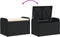 vidaXL - Opbergbankje - met - kussen - 80x51x52 - cm - poly - rattan - zwart