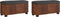 vidaXL - Opbergbankjes - 2 - st - met - bruin - kussen - 69 - cm - kattenstaart
