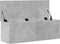 vidaXL - Opbergbox - 102x35x35 - cm - bewerkt - hout - betongrijs