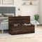 vidaXL - Opbergbox - 102x35x35 - cm - bewerkt - hout - bruin - eikenkleur