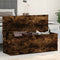 vidaXL - Opbergbox - 102x35x35 - cm - bewerkt - hout - gerookt - eikenkleurig