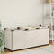 vidaXL - Opbergbox - 105x34,5x45 - cm - stof - crèmekleurig