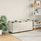 vidaXL - Opbergbox - 105x34,5x45 - cm - stof - crèmekleurig