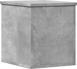 vidaXL - Opbergbox - 30x35x35 - cm - bewerkt - hout - betongrijs