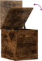 vidaXL - Opbergbox - 30x35x35 - cm - bewerkt - hout - gerookt - eikenkleurig