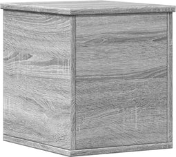 vidaXL - Opbergbox - 30x35x35 - cm - bewerkt - hout - grijs - sonoma - eikenkleurig