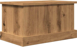 vidaXL - Opbergbox - 30x50x28 - cm - bewerkt - hout - artisanaal - eikenkleurig