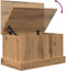 vidaXL - Opbergbox - 30x50x28 - cm - bewerkt - hout - artisanaal - eikenkleurig