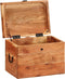 vidaXL - Opbergbox - 39x28x31 - cm - massief - acaciahout