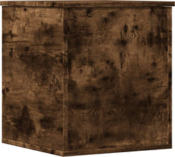 vidaXL - Opbergbox - 40x42x46 - cm - bewerkt - hout - gerookt - eikenkleurig