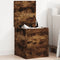vidaXL - Opbergbox - 40x42x46 - cm - bewerkt - hout - gerookt - eikenkleurig